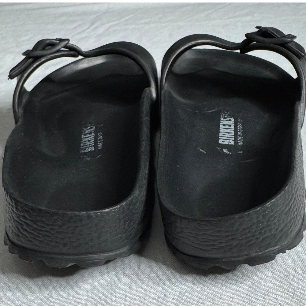 Birkenstock Madrid Essentials EVA Black Single Strap Slide Sandals Womens 36 5